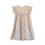 Girls Hannah Dress with Flutter Sleeves | Peach Meadow