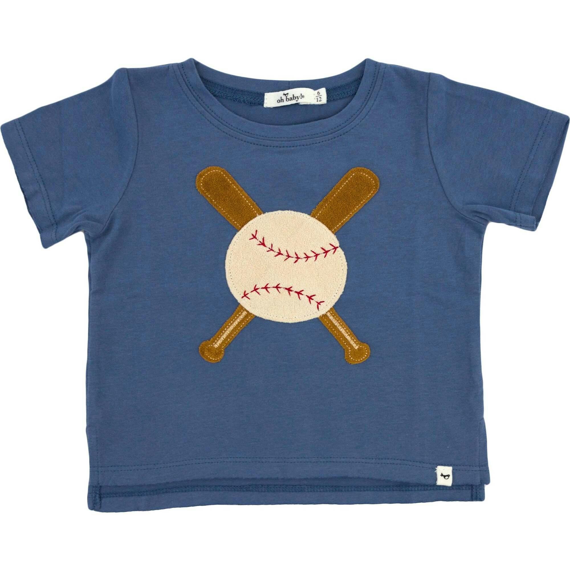 Vintage Baseball Terry Applique Raw Edge Tee