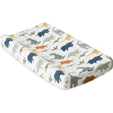 Cotton Muslin Changing Pad Cover - Dino Friends