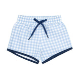 Boys Oasis Blue Gingham Boardie