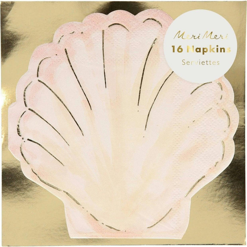 Watercolor Clam Shell Napkins