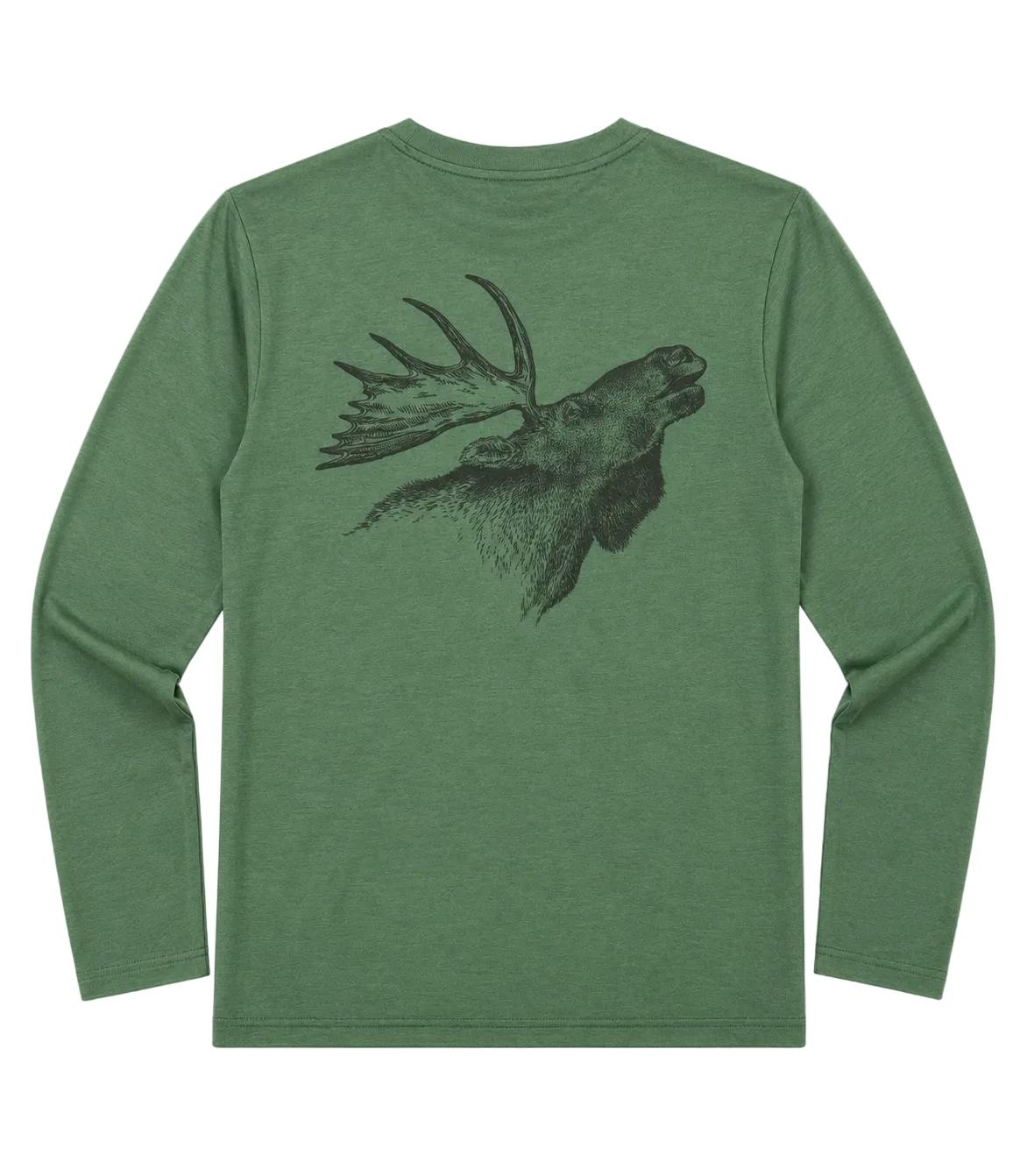 Mayfly Bamboo Long Sleeve Tee - Moose