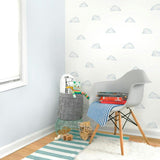 Watercolor Clouds Stylized • Mini • Peel-and-Stick Wall Decals