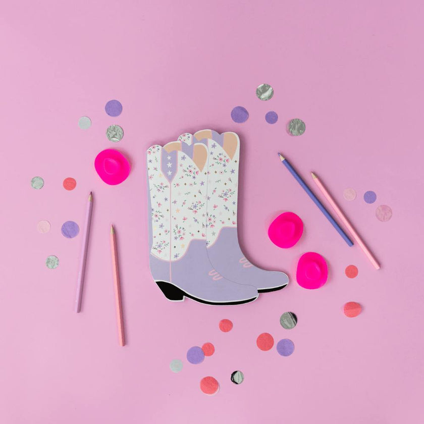 Cowgirl Boots Sticker Sketch Book