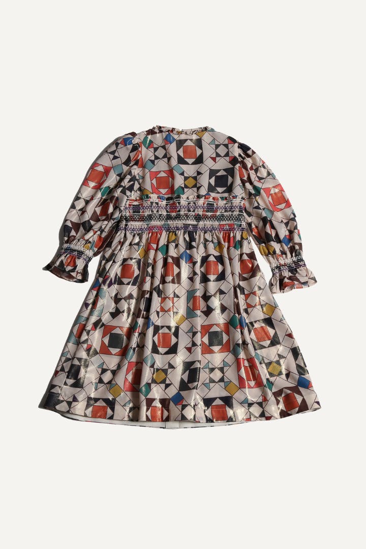 LUNA SMOCKED SHIRT DRESS