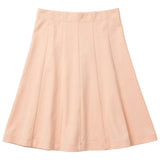 Cotton Spandex Midi Length Panel Skirt
