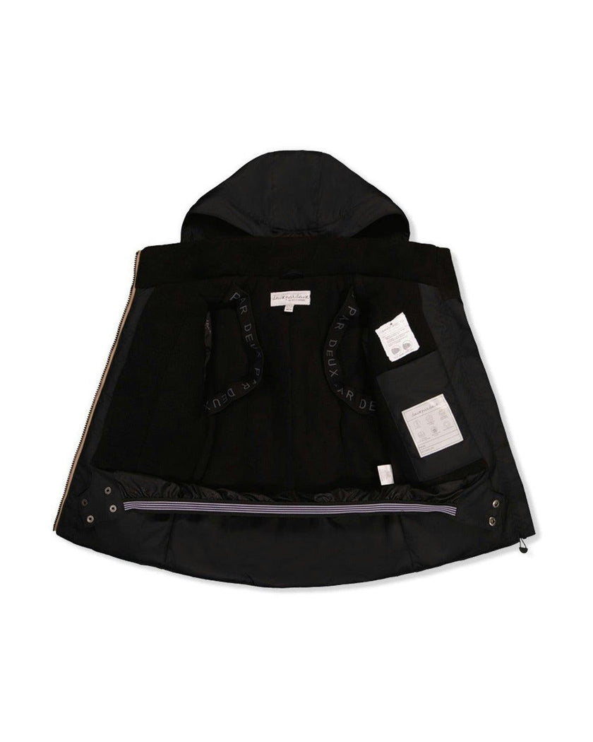 Two Piece Play Snowsuit Black And Beige