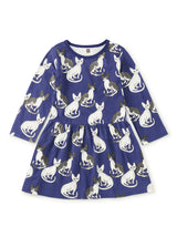 Long Sleeve Skirted Dress, Cornish Rex Cats