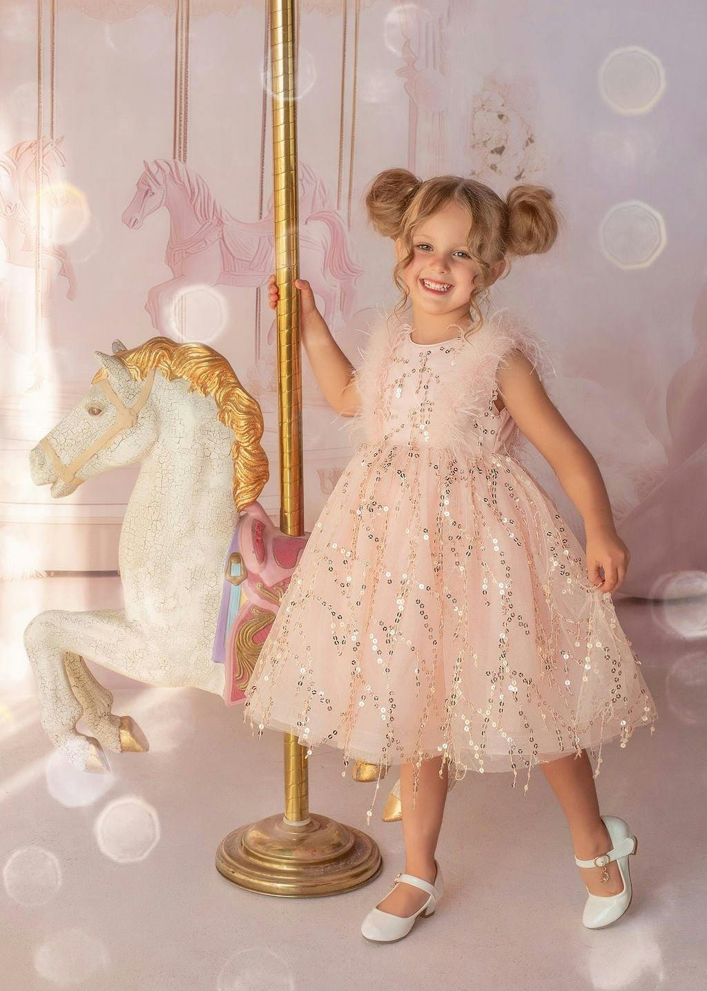 Sparkly Feather Fairy Tulle Dress