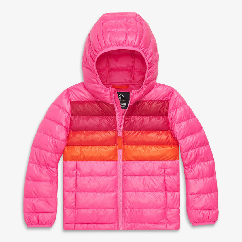 Kids lightweight puffer jacket in stripe