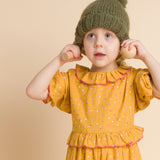 Ruffle Collar Long Sleeve Dress
