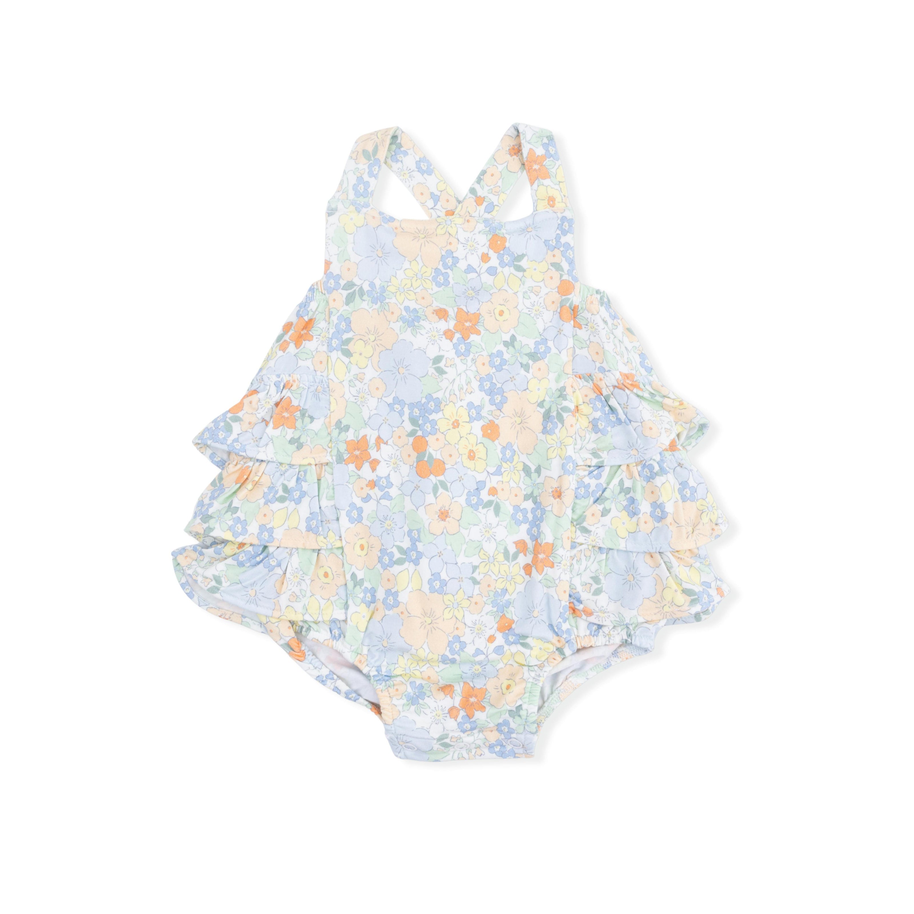 Georgia Floral - Ruffle Sunsuit