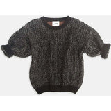 Chunky Ribbed Knit Round Neck Long Sleeve Wide Boxy Fit Sweater
