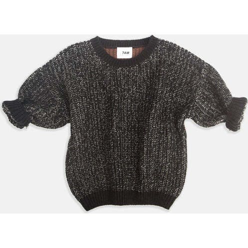 Chunky Ribbed Knit Round Neck Long Sleeve Wide Boxy Fit Sweater