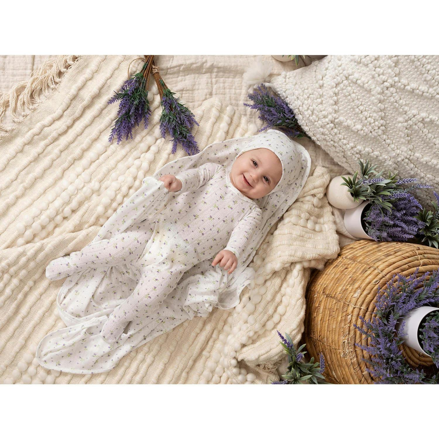 Eyelet Floral Footie
