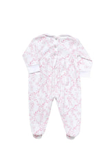 Pink Bears Trellace Smocked Footie
