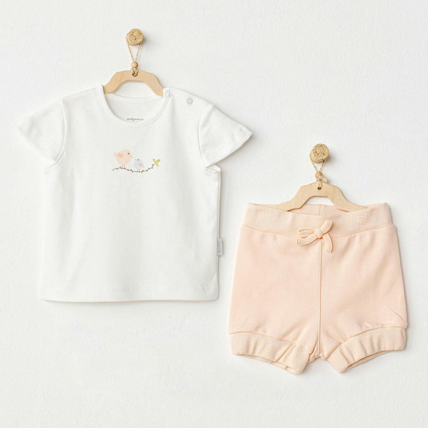 White Spring Birds Summer Outfit