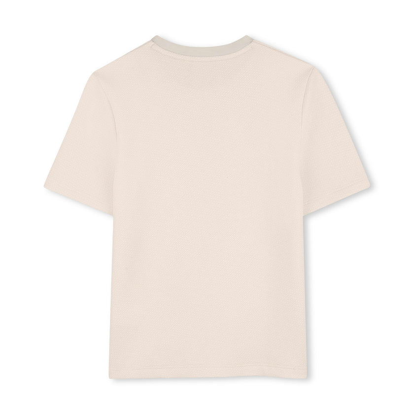 Beige Minimal Logo T-Shirt