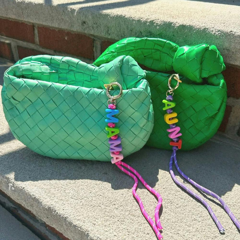 AUNT Keychain Bag Charm, Purple