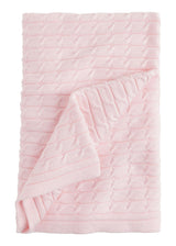 Cable Knit Blanket - Light Pink