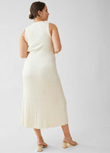 A-Line Sweater Knit Maternity Nursing Midi Dress