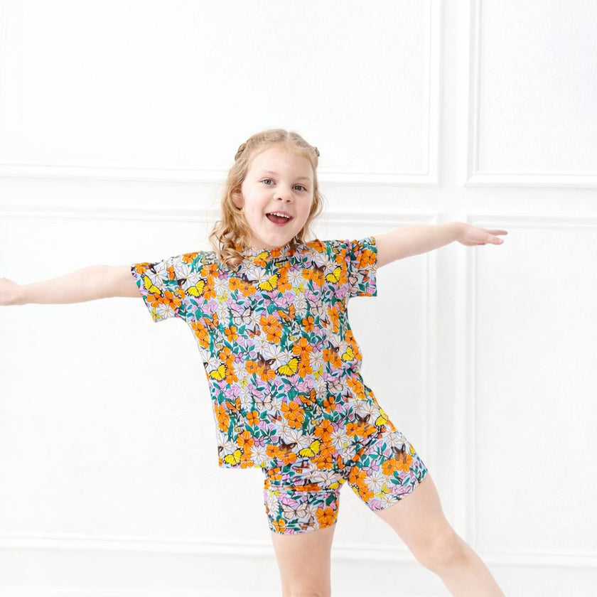 Butterfly Garden Biker Short Set