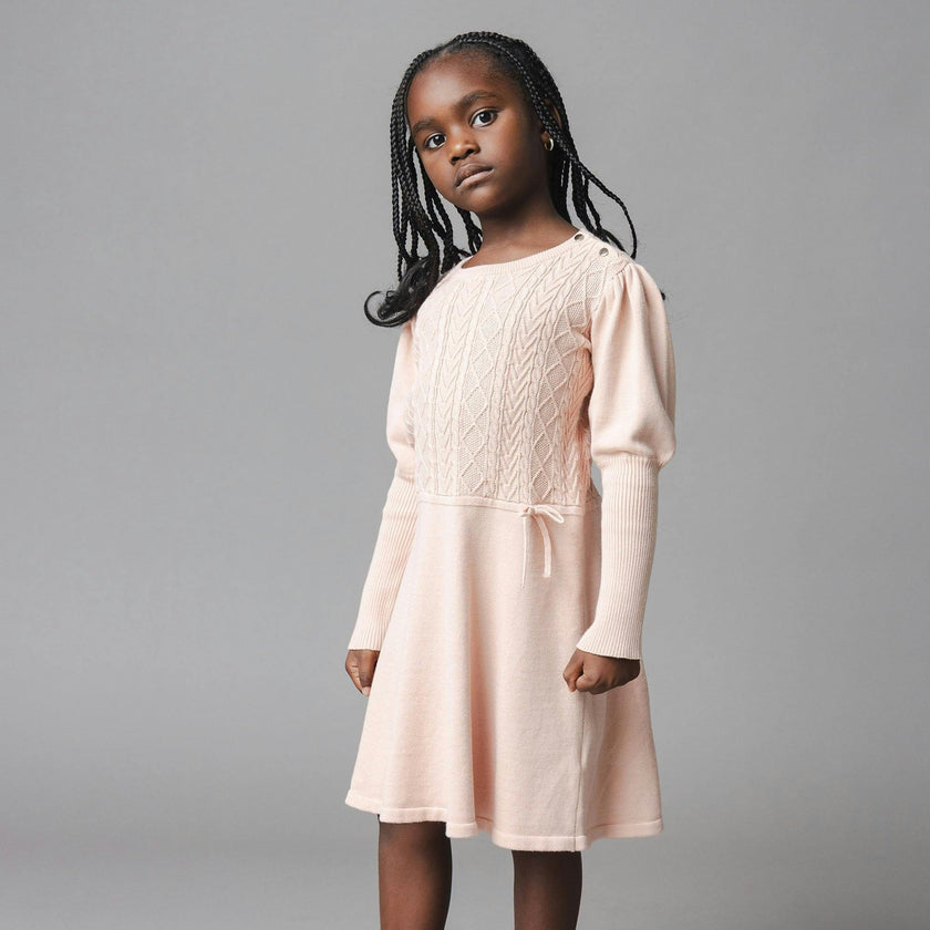 Organic Cable Bodice Sweater Dress