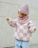 Boxy Sweater • Checkers Fuzzy