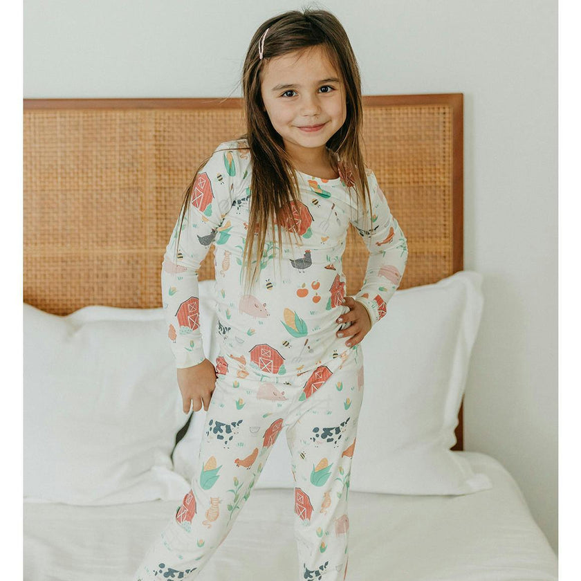 Farmstead 2pc Long Sleeve Pajama Set, Prints