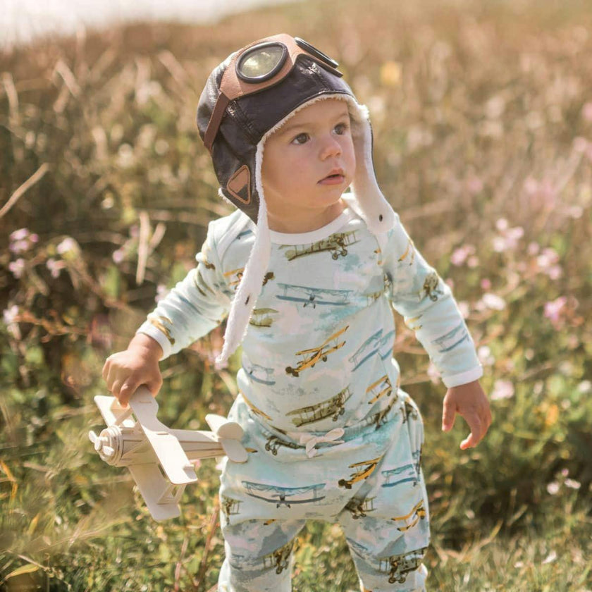 Vintage Trailers Organic Cotton Long Sleeve One Piece