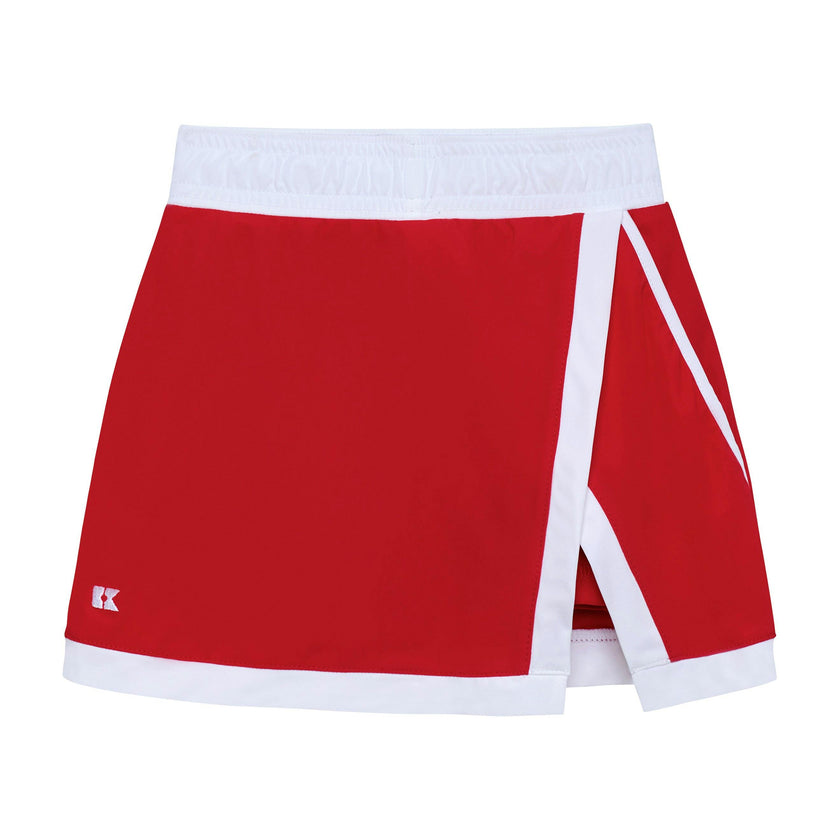 red/white retro power skort