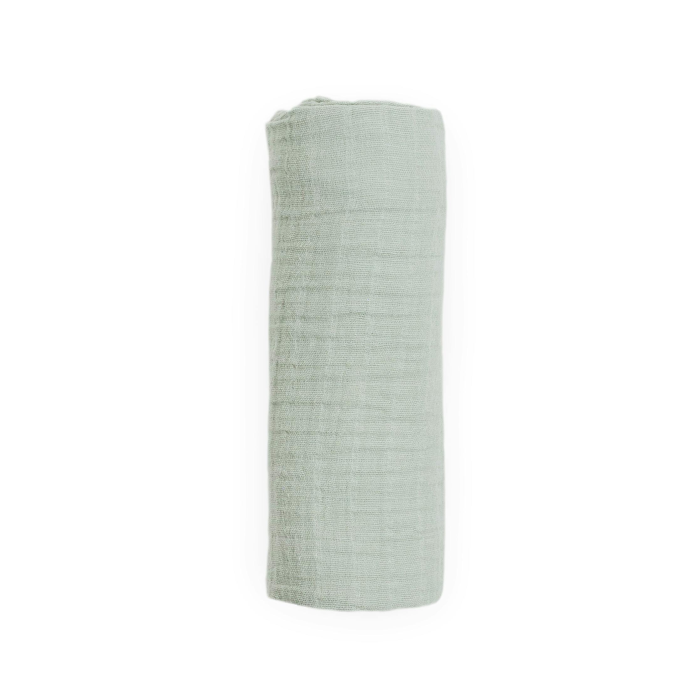Organic Cotton Muslin Swaddle Blanket - White Sage