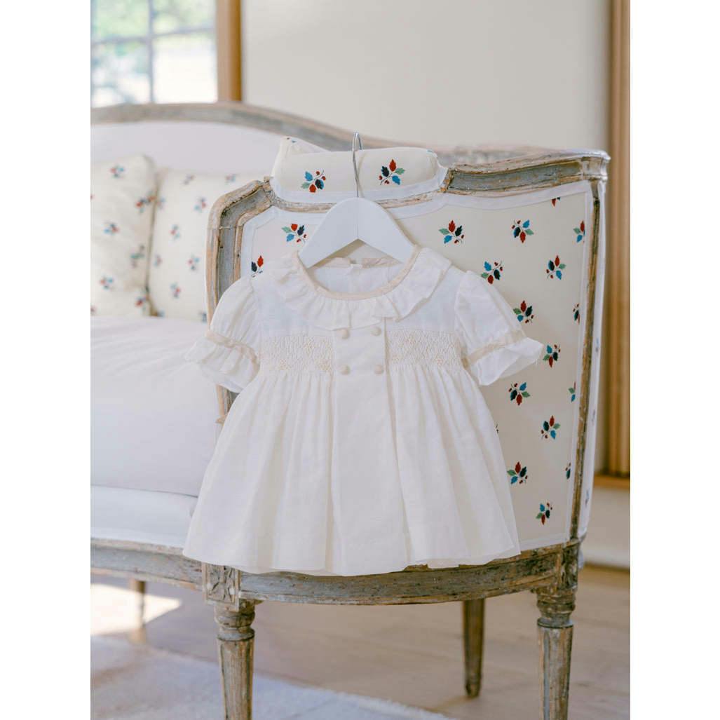 Ivory Santina Smock Ceremony Baby Girl Set