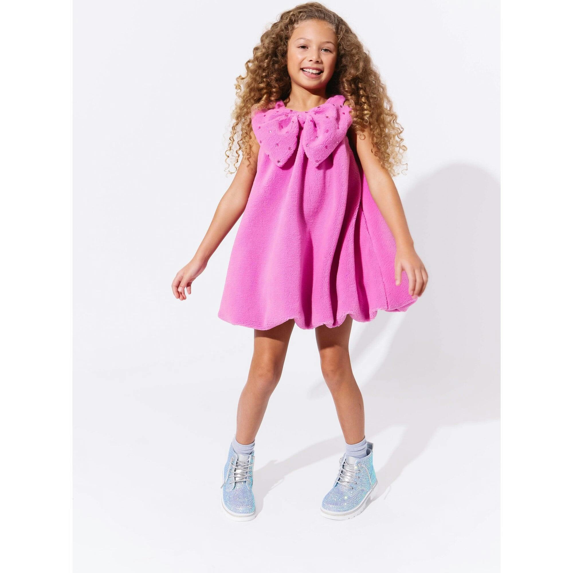 Big Bow Teddy Fleece Dress