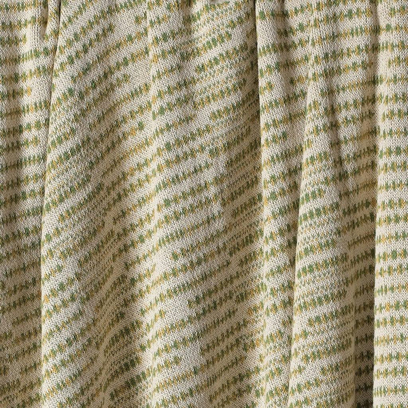 Cotton Sustainable Knit Striped Throw Blanket - Sand Stone