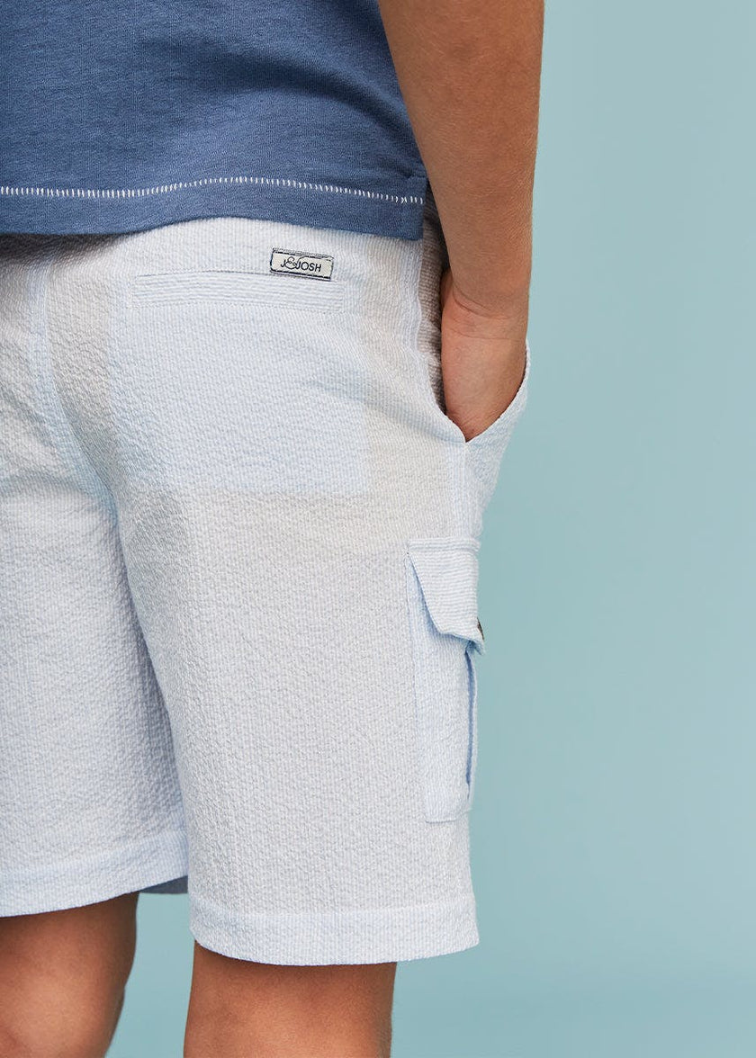 Seersucker Cargo Shorts