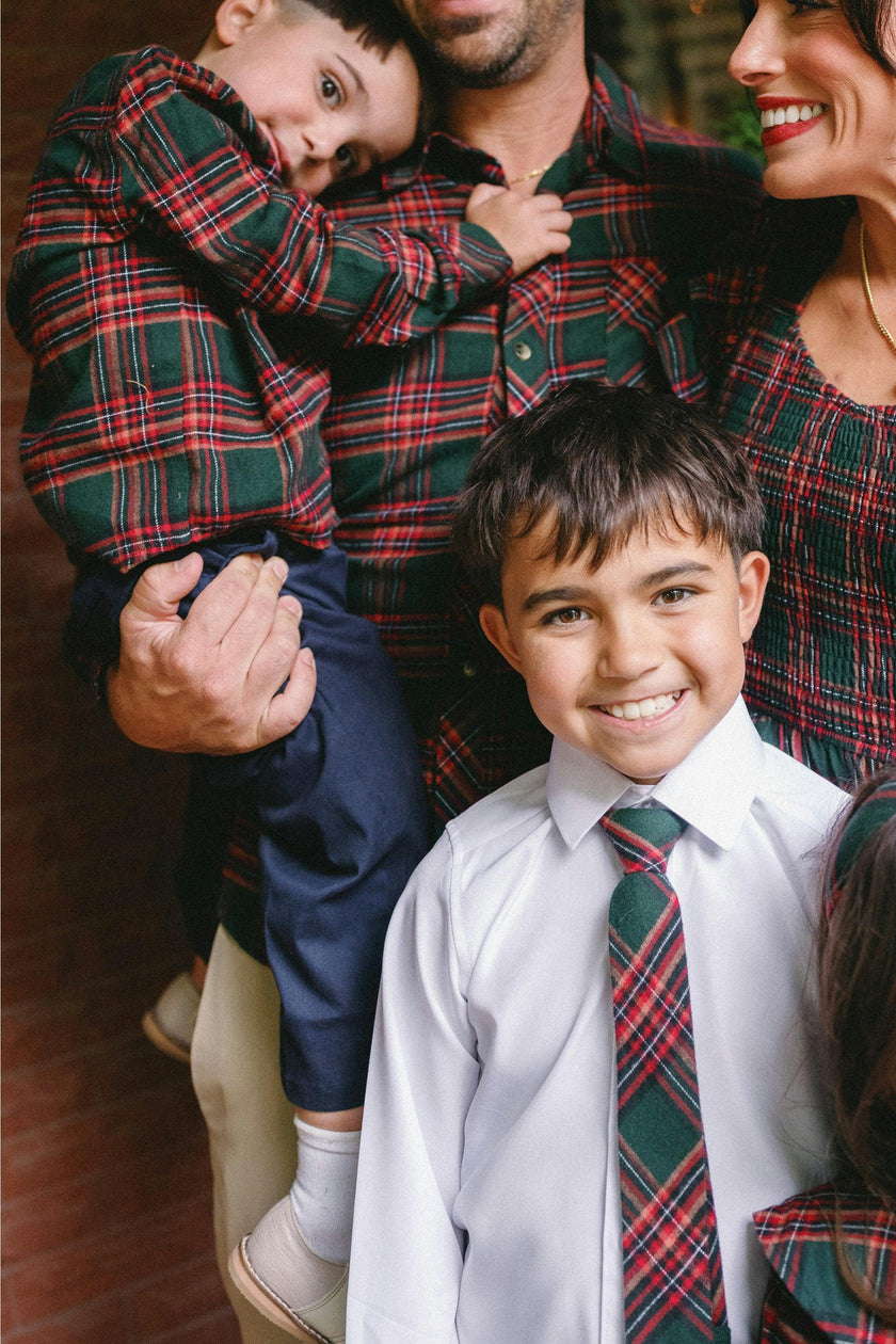 Mens John Shirt in Evergreen Plaid
