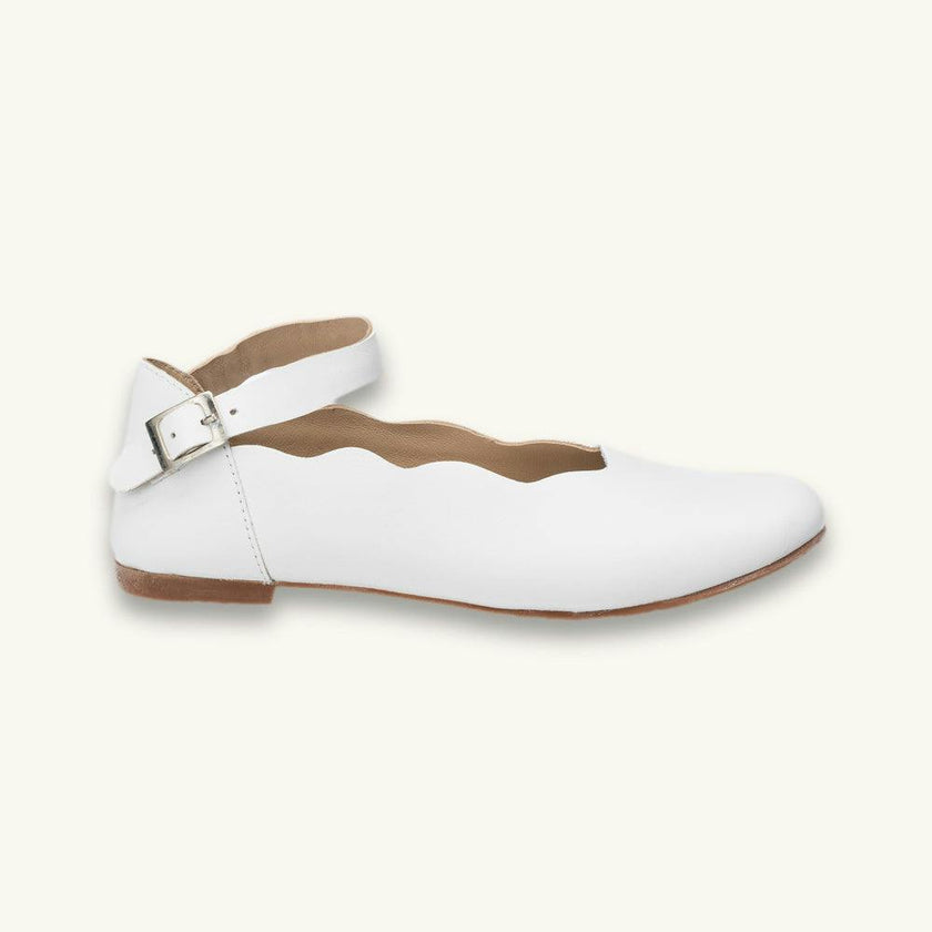 Ondina Ballet Flat | White Leather