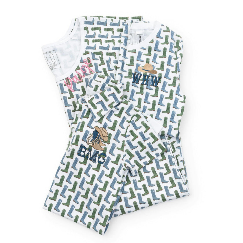 Marcia Women's Pajama Pant Set - Cowboy Boots