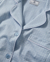 Women's Pima Crop Set in Periwinkle Geo