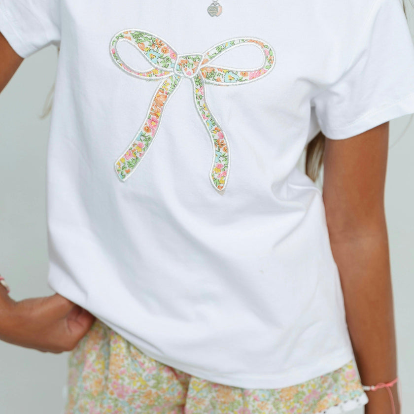 Bow T- Shirt in Garden Sorbet