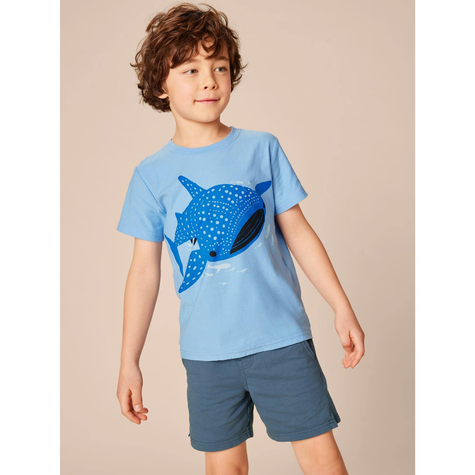 Knit Drawstring Shortie, Blue