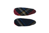 Winter Check Small Covered Snap Clip Set
