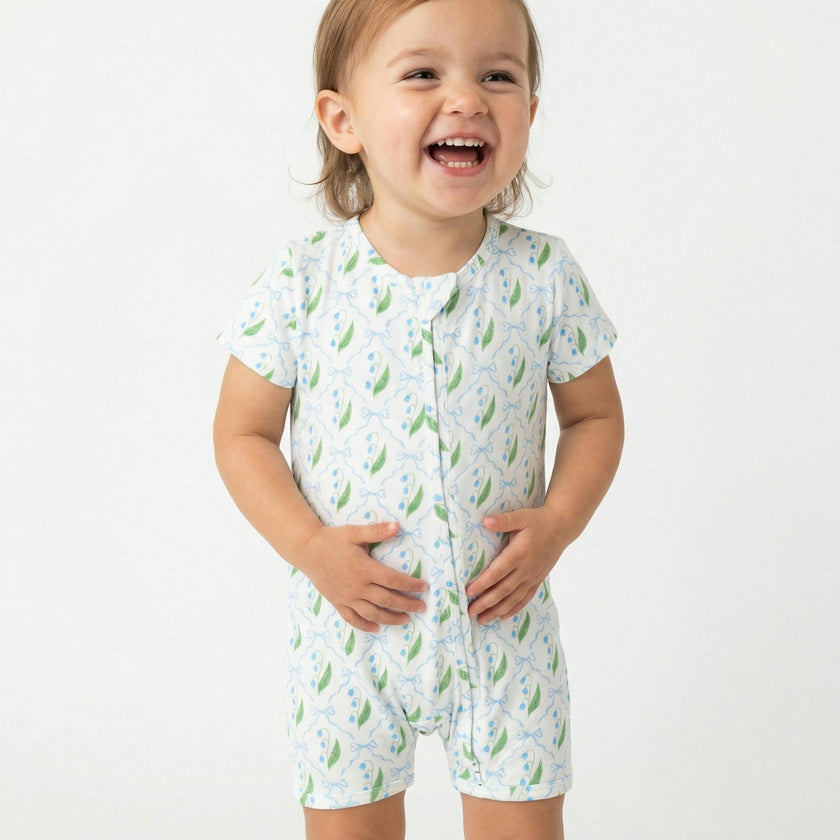 Bluebell Bows Short Sleeve & Shorts Bamboo Sleeper