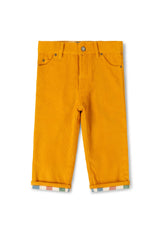 Sunflower Corduroy Lined Adventure Jeans, Gold