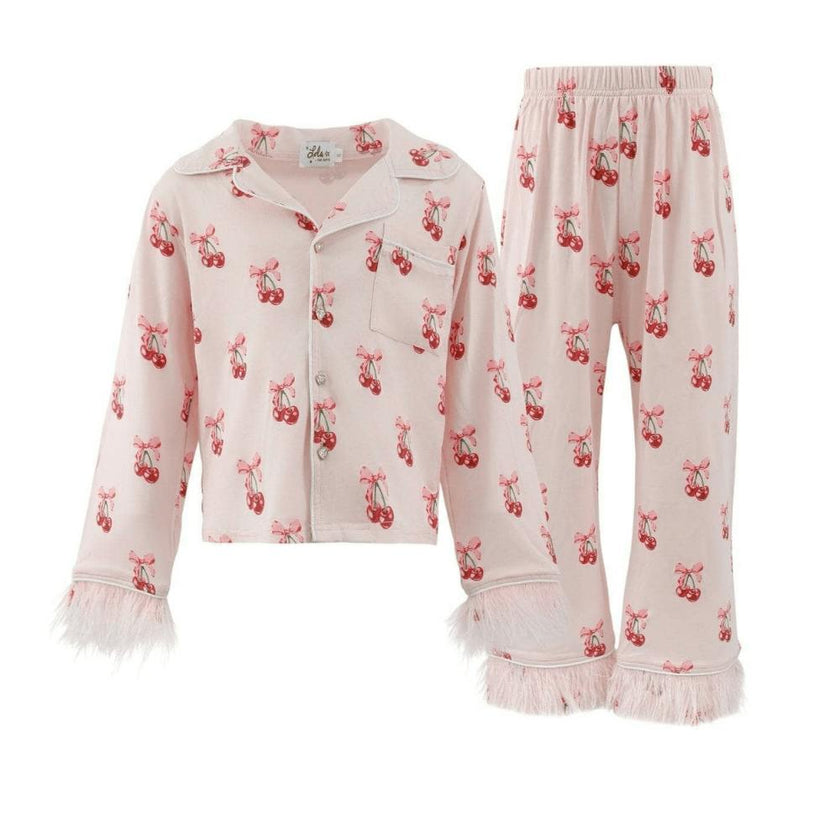 Cherry Bows Soft Feather Set