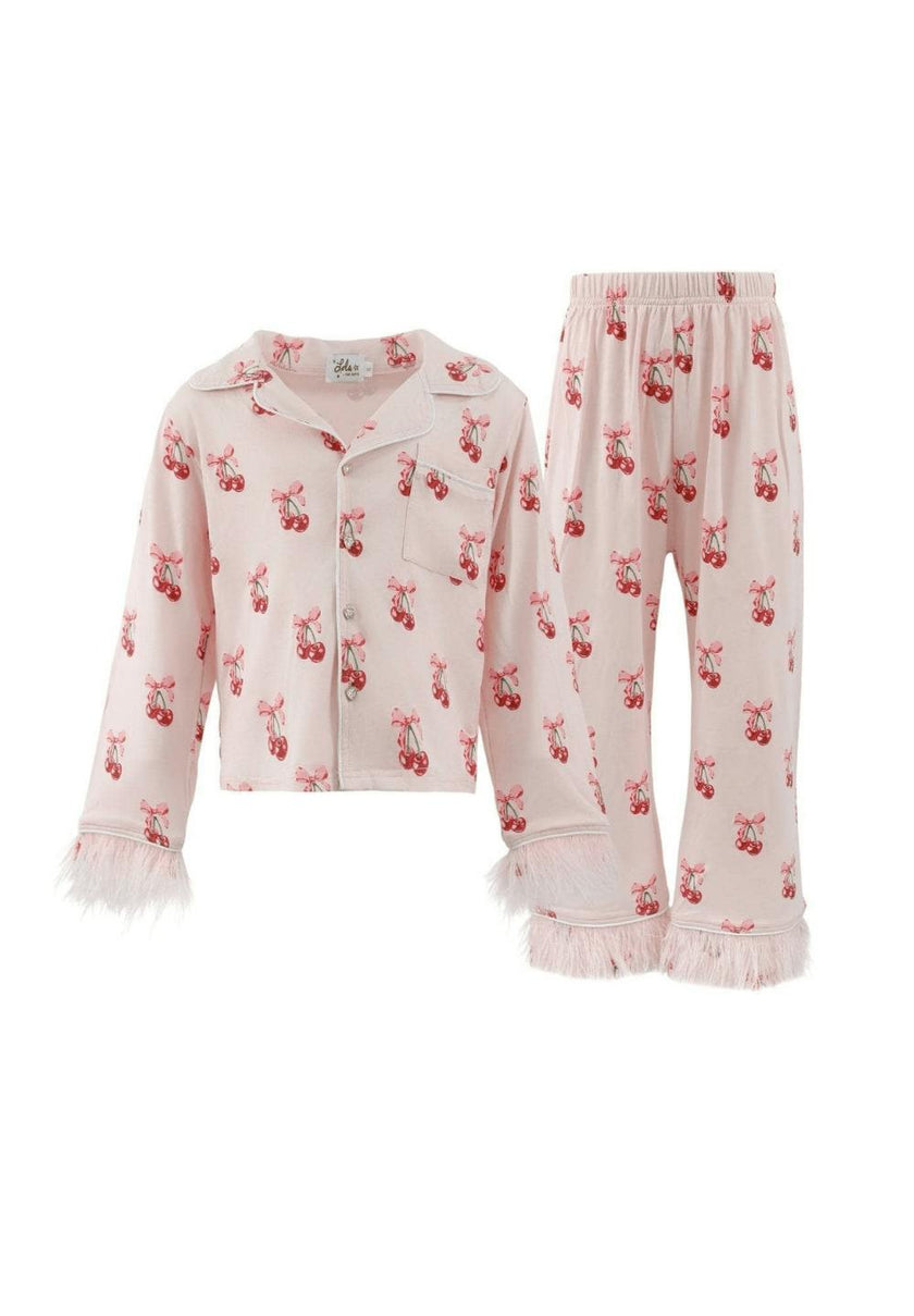 Cherry Bows Soft Feather Set
