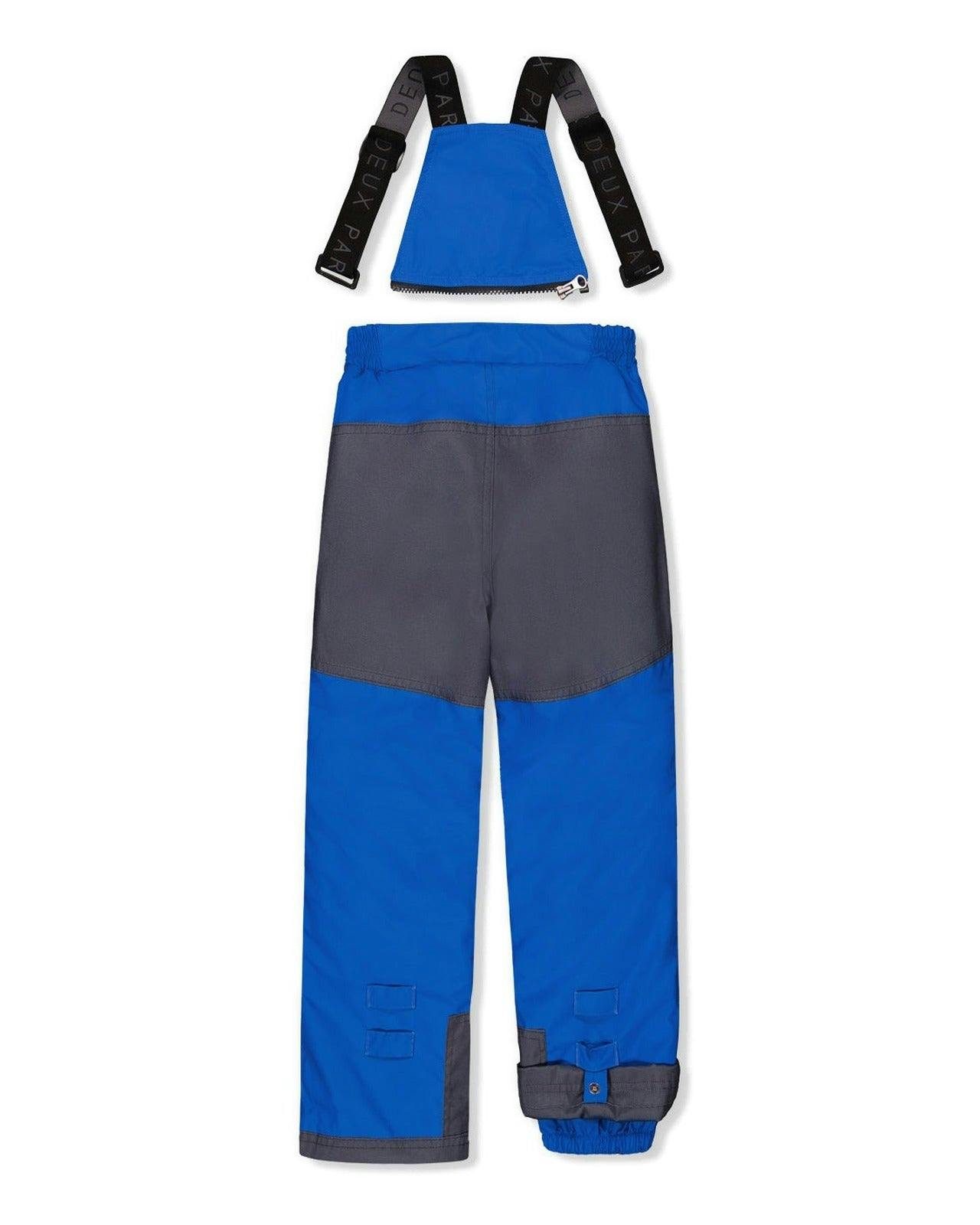Two Piece Play Snowsuit Grey and Blue Dinosaur Print with Blue Pants