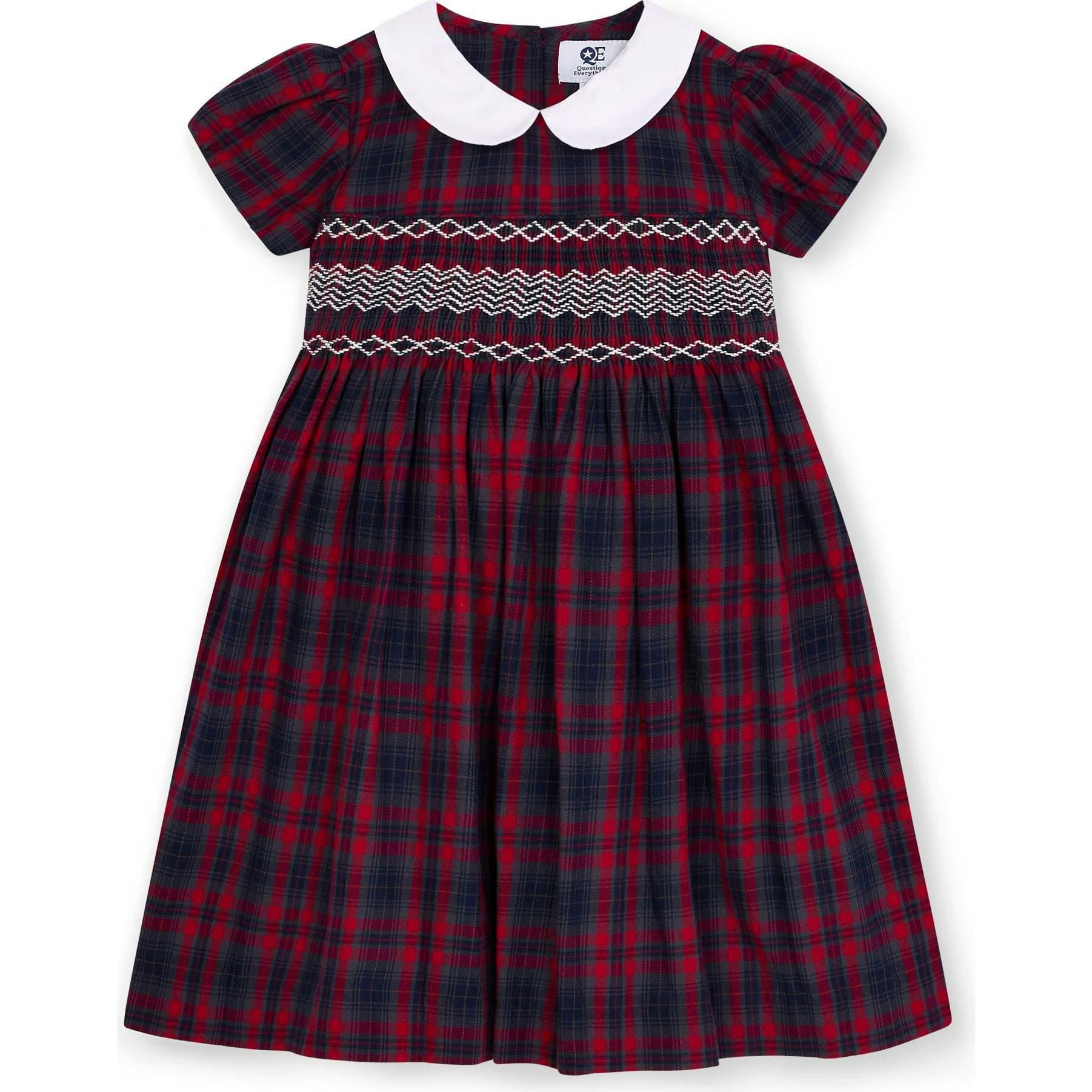 Smocked Girls Dress Kelly