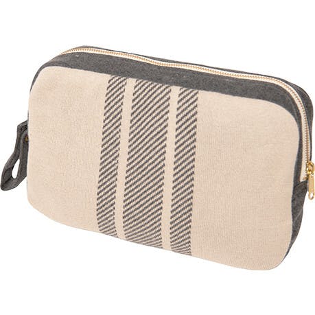 Reversible Stripe Blanket Travel Set